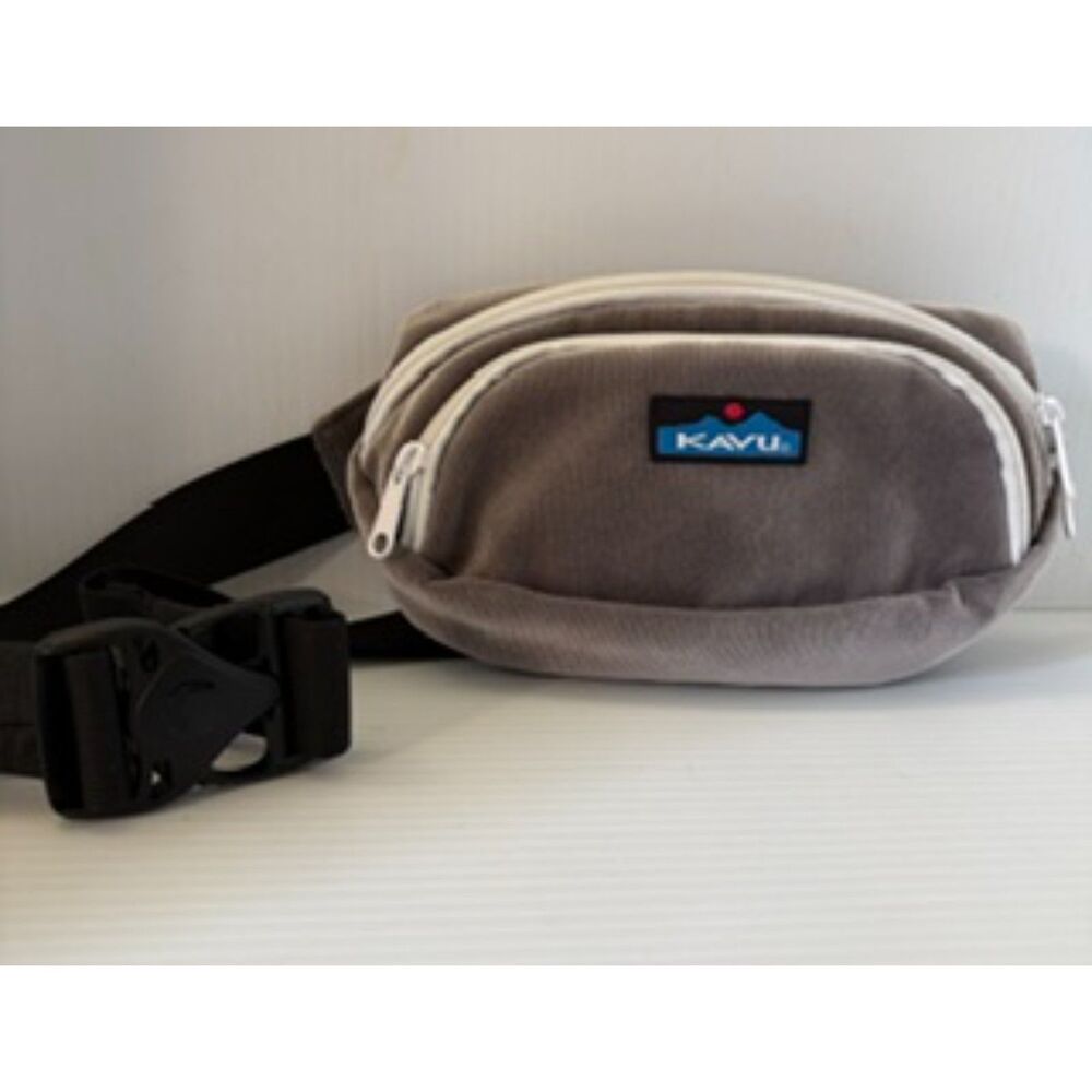 Kavu Light Gray Corduroy Fanny Pack